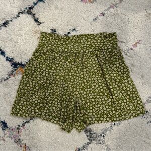 FE green floral Shorts